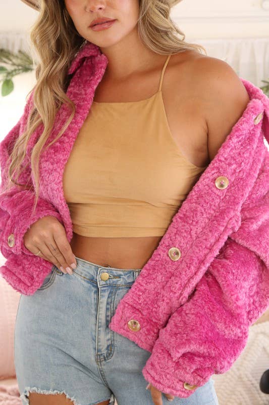 Faux Fur Boxy Jacket