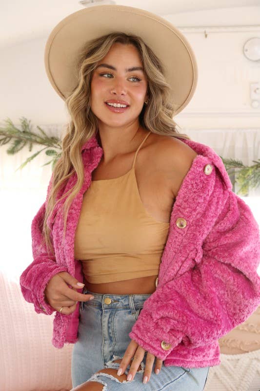 Faux Fur Boxy Jacket