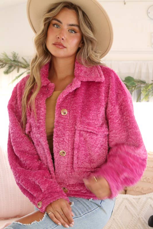 Faux Fur Boxy Jacket