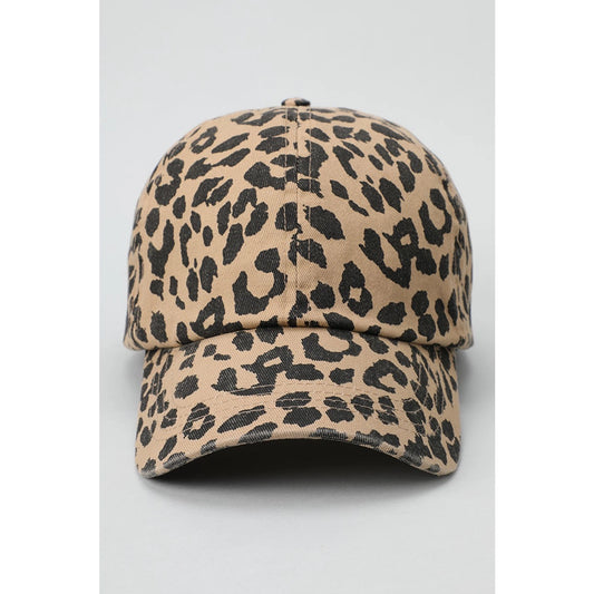 Leopard Print Adjustable Baseball Cap