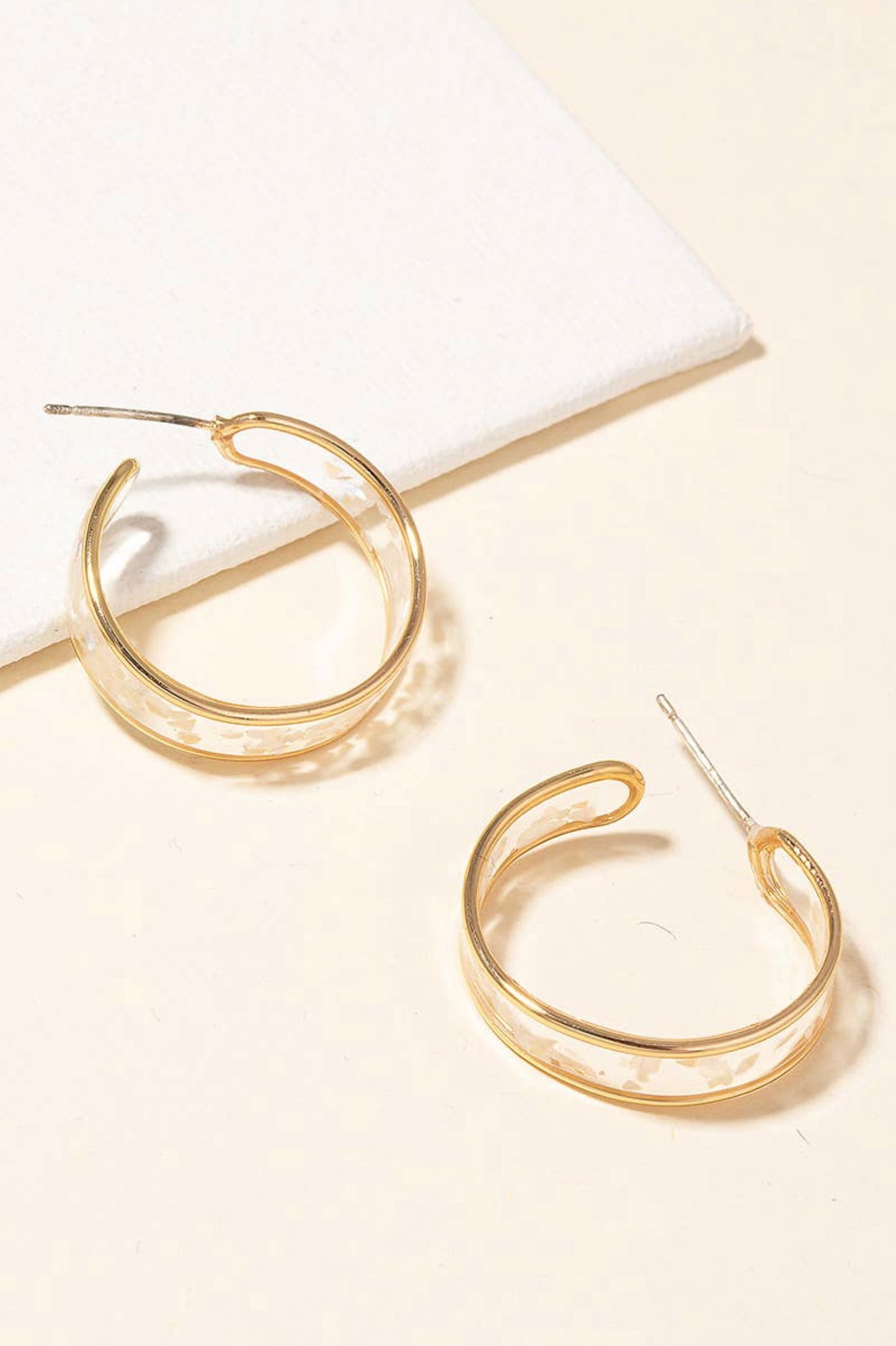 Clear Hoop Earring