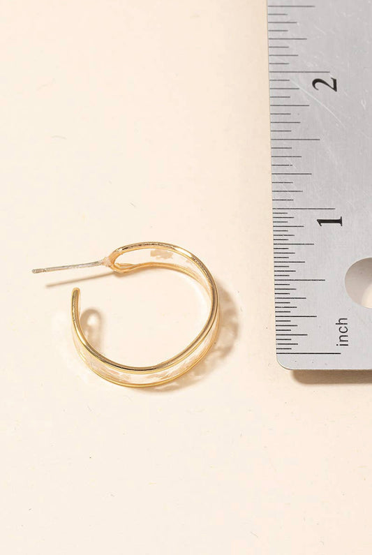 Clear Hoop Earring